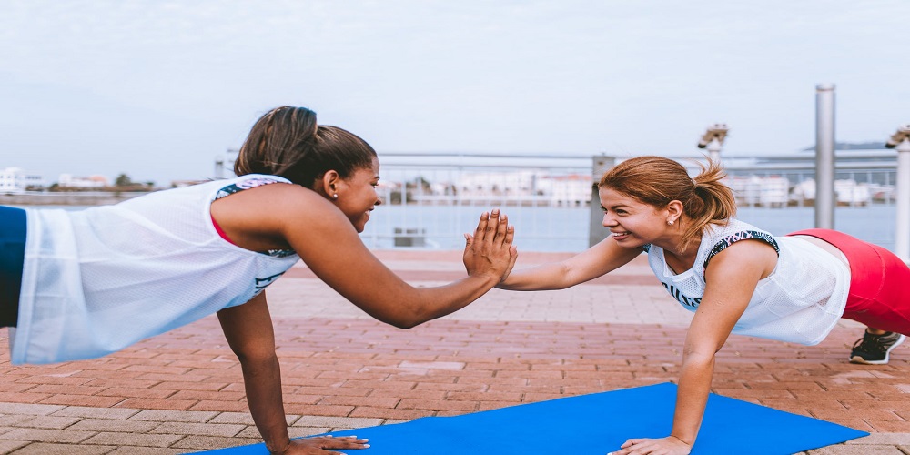 woman training